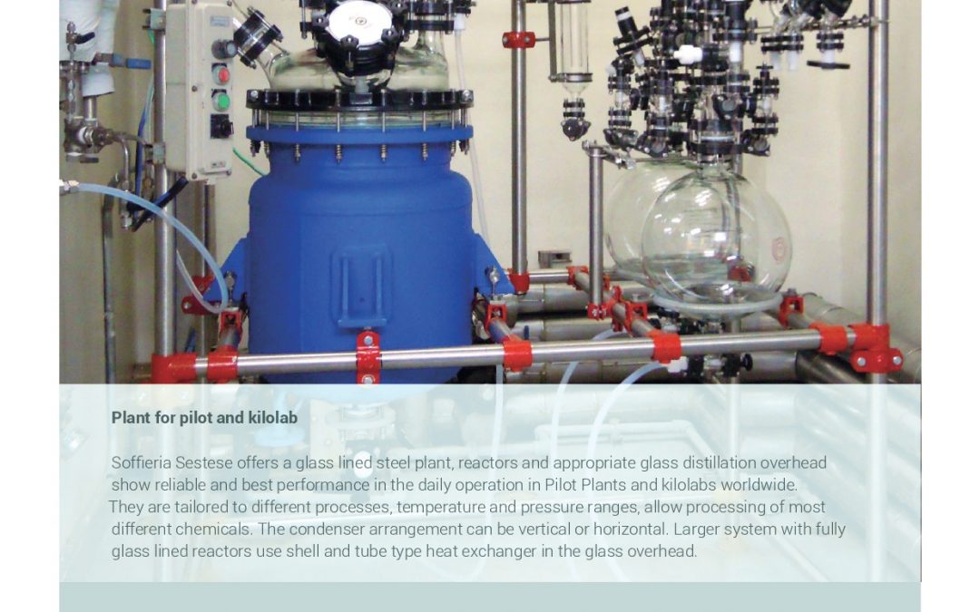 Impianti di Distillazione con Reattore smaltato e calotta in vetro Borosilicato 3.3